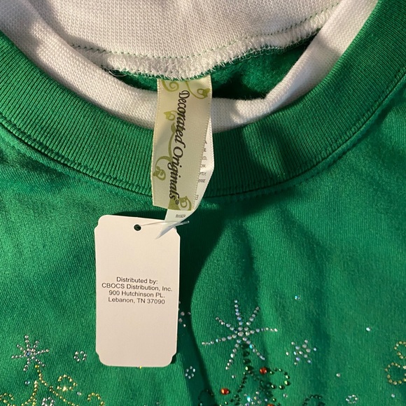 Decorated Original Whimsical Tree Sweatshirt with embellishments sz XLarge NWT - Picture 5 of 6